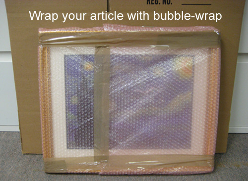 Wrap article in bubble-wrap