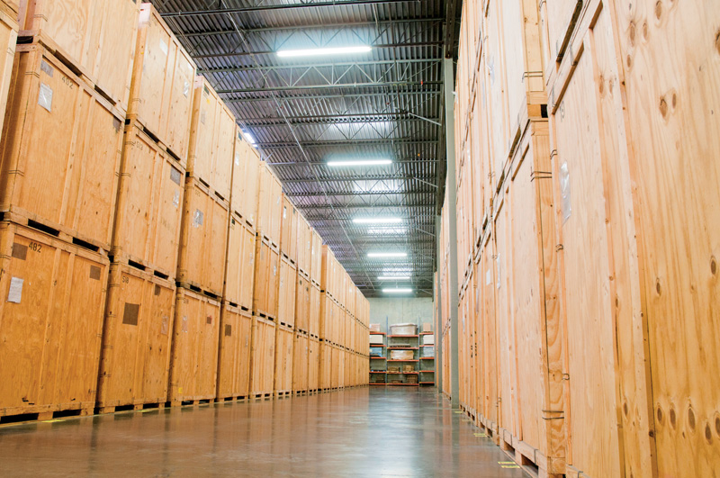 Storage vaults in the warehouse