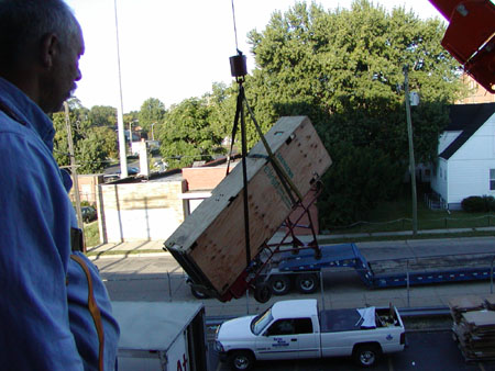 Rigging Telephone Equipment - Chicago Central Office