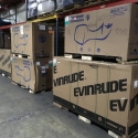 New outboard motors placed into temporary storage at our warehouse New outboard motors placed into temporary storage at our warehouse