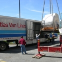 Moving a MRI machine onto one of our Atlas trailers Moving a MRI machine onto one of our Atlas trailers